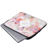 Personalisierter floraler Laptop-Sieb Laptopschutzhülle (Vorne Knopf)