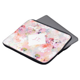 Personalisierter floraler Laptop-Sieb Laptopschutzhülle