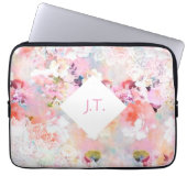 Personalisierter floraler Laptop-Sieb Laptopschutzhülle (Vorderseite)
