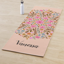 Personalisierter floraler Natur-Mandala Rosa