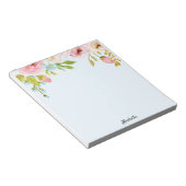 Personalisierter floraler Notepad IHR TEXTgeschenk Notizblock (angewinkelt)