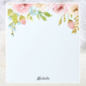 Personalisierter floraler Notepad IHR TEXTgeschenk Notizblock