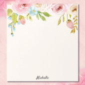 Personalisierter floraler Notepad IHR TEXTgeschenk Notizblock