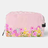 Personalisierter Floralgarten Rosa Waschbeutel (Rückseite)