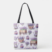 Personalisierter Florist Business Watercolor Laven Tasche (Rückseite)