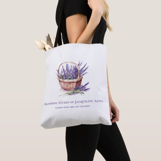 Personalisierter Florist Business Watercolor Laven Tasche (Von Nahem)