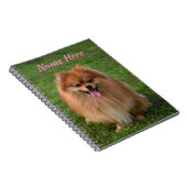 Personalisierter Fluffy Brown Spitz Dog Notizblock (Rechte Seite)