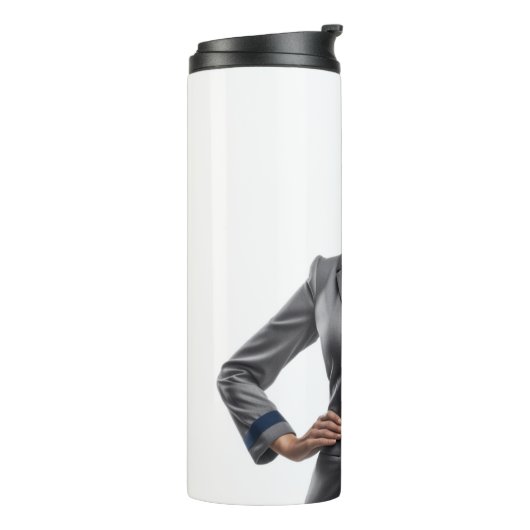 Personalisierter Flug Begleiter Kabine Crew Gesche Thermosbecher (Nach links gedreht)