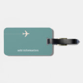 Personalisierter Flugverkehr Gepäckanhänger (Rückseite horizontal)