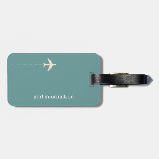 Personalisierter Flugverkehr Gepäckanhänger (Rückseite horizontal)