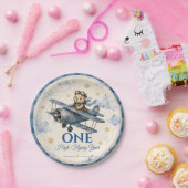 Personalisierter Flugzeug-Erster-Geburtstag-Papier Pappteller (Party)