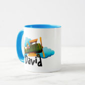 Personalisierter Flugzeug-Kaffeebecher Tasse (Vorderseite Links)