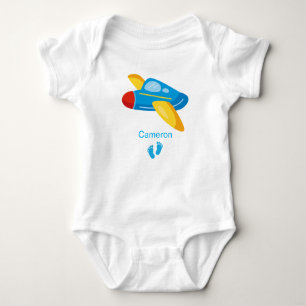 Personalisierter Flugzeug Name Baby Geschenk Niedl Baby Strampler