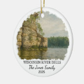 Personalisierter Fluss Dells Ornament, Wisconsin Keramik Ornament (Links)