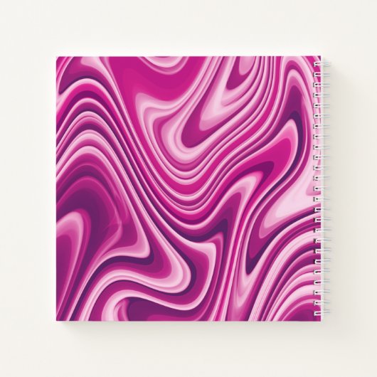 Personalisierter, flüssiger Marmor Notizblock (Rückseite)