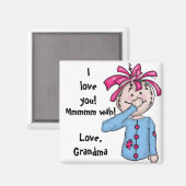 Personalisierter Folk Rag Doll Cartoon Magnet (Vorderseite/Rückseite)