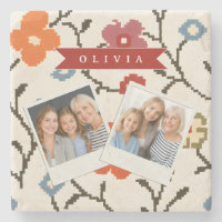 Personalisierter Folk Scandi Boho Vintage Floral