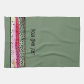 Personalisierter Forellenangriff Fischer Handtuch (Horizontal)