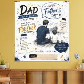 Personalisierter Forever Hero Dad Leinwanddruck (Insitu (Wohnzimmer))