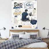 Personalisierter Forever Hero Dad Leinwanddruck (Insitu (Schlafzimmer))