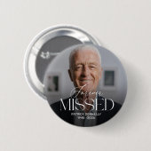 Personalisierter Forever Missed Foto-Erinnerungsbu Button (Vorne & Hinten)