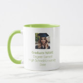 Personalisierter Foto Abschluss Lime Green Tasse (Links)