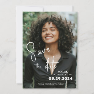 Personalisierter Foto Abschluss Save The Date