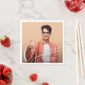 Personalisierter Foto Abschluss Serviette (Beispiel)
