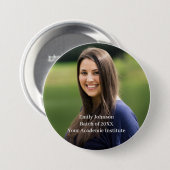 Personalisierter Foto-Abschluss- und Klassentreffe Button (Vorne & Hinten)