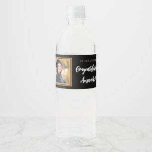 Personalisierter Foto Abschluss Wasserflaschenetikett