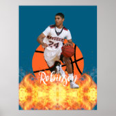 Personalisierter Foto Basketball-Spieler Poster (Vorne)