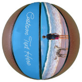 Personalisierter Foto-Basketball und eigener Text Basketball (Vertikal)