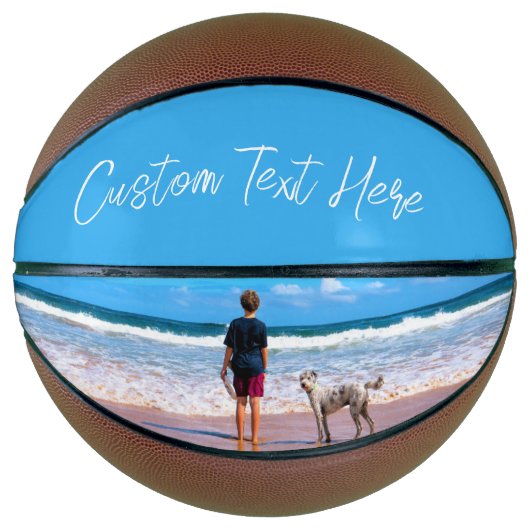 Personalisierter Foto-Basketball und eigener Text Basketball (Vorderseite)