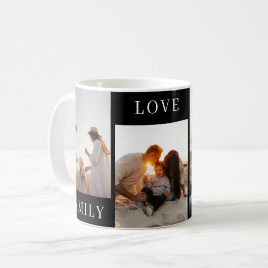 Personalisierter Foto-Bildtext Kaffeetasse (Vorderseite Links)