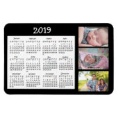 Personalisierter Foto Black Mini Magnet Kalender 2 (Horizontal)