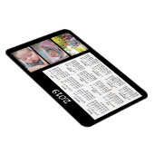 Personalisierter Foto Black Mini Magnet Kalender 2 (Rechte Seite)