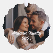 Personalisierter Foto für Weihnachtsfamilien Ornament Karte (Vorderseite)