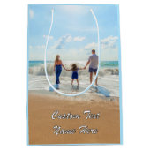 Personalisierter Foto-Geschenkbeutel mit benutzerd Mittlere Geschenktüte (Vorderseite)