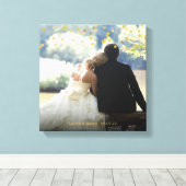 Personalisierter Foto-GoldConfetti Leinwanddruck (Insitu (Holzboden))