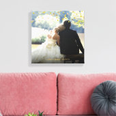Personalisierter Foto-GoldConfetti Leinwanddruck (Insitu (Wohnzimmer))