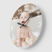 Personalisierter Foto Große Wanduhr (Winkel)