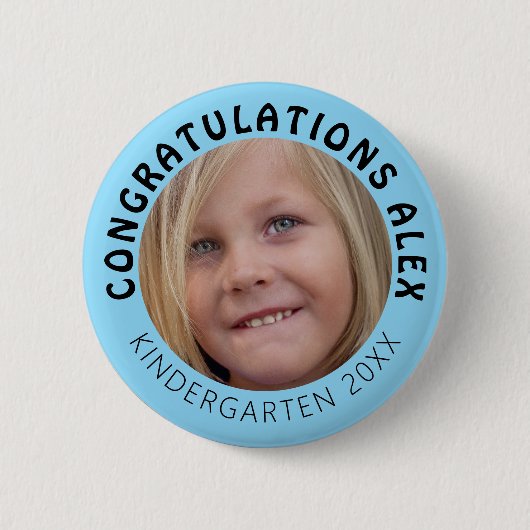 Personalisierter Foto Kindergarten Button (Vorderseite)