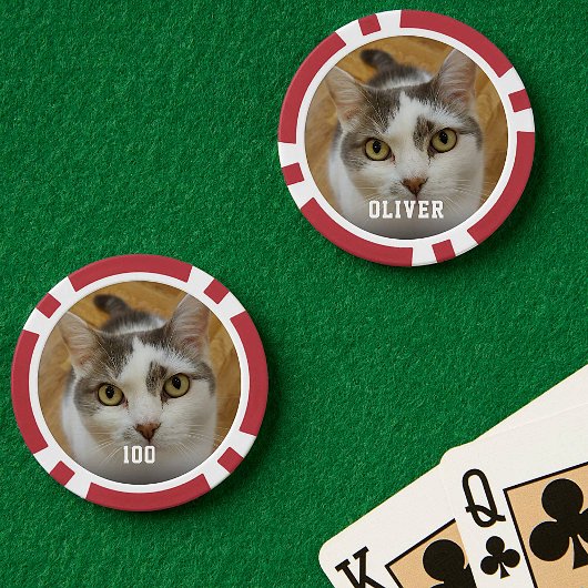 Personalisierter Foto mit benutzerdefiniertem Name Pokerchips