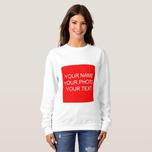 Personalisierter Foto mit benutzerdefiniertem Name Sweatshirt (Vorne ganz)