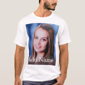 Personalisierter Foto mit benutzerdefiniertem Name T-Shirt (Vorderseite)