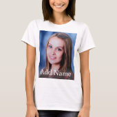 Personalisierter Foto mit benutzerdefiniertem Name T-Shirt (Vorderseite)