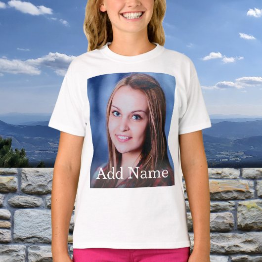 Personalisierter Foto mit benutzerdefiniertem Name T-Shirt