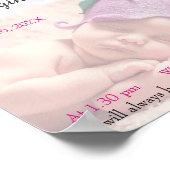 Personalisierter Foto Name bedeutet Keepake-Kinder Poster (Ecke)