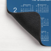 Personalisierter Foto-Name Blau 2027 Kalender Mousepad (Ecke)