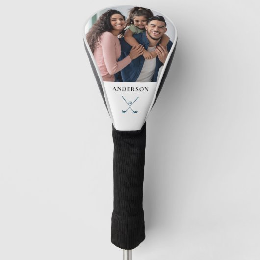 Personalisierter Foto Name Golfklubs Golf Headcover (Vorderseite)